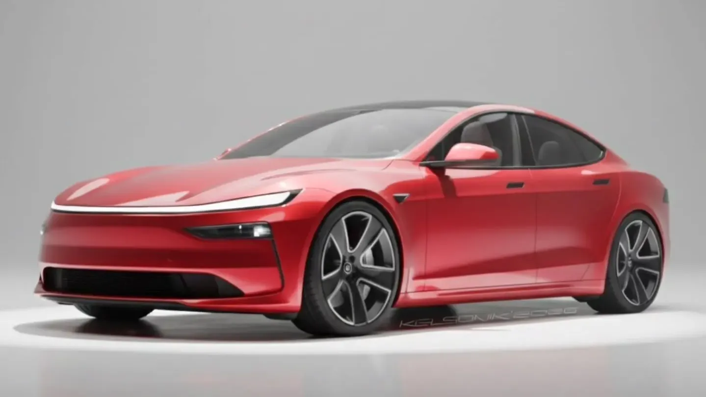 Tesla Model S refresh renders show full-width lights and interior updates