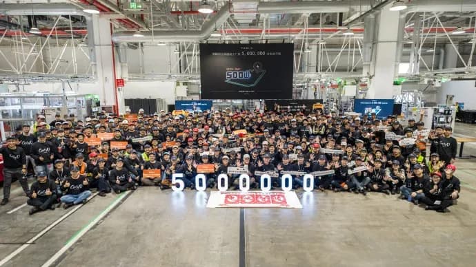 Tesla’s Shanghai Gigafactory: 5 millionth battery pack rolls off production line